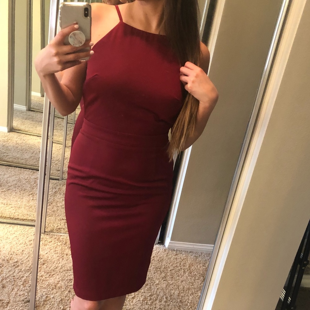 Open back, midi dress